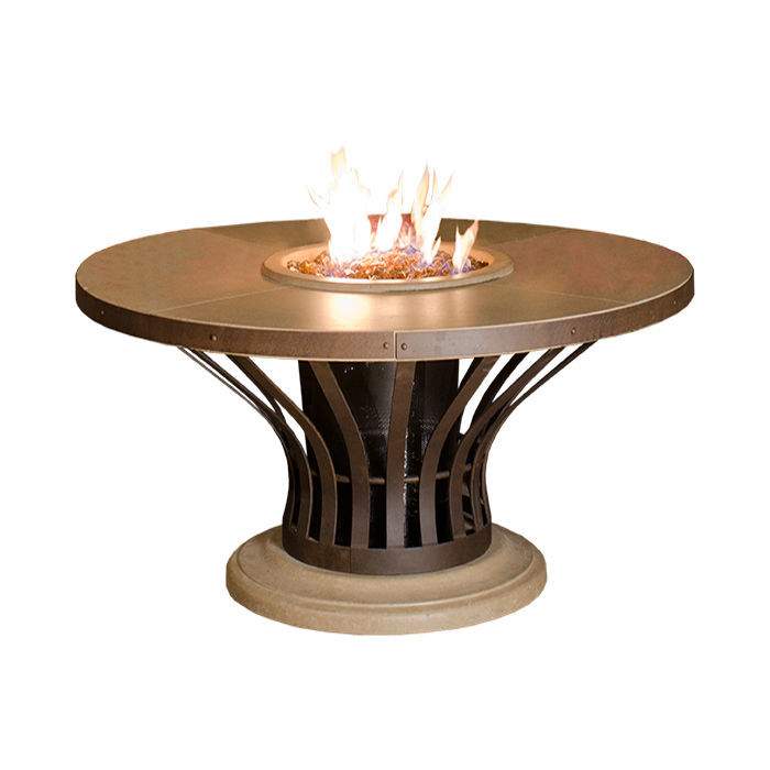 American Fyre Designs Fiesta 54-Inch Round Dining Height Fire Table