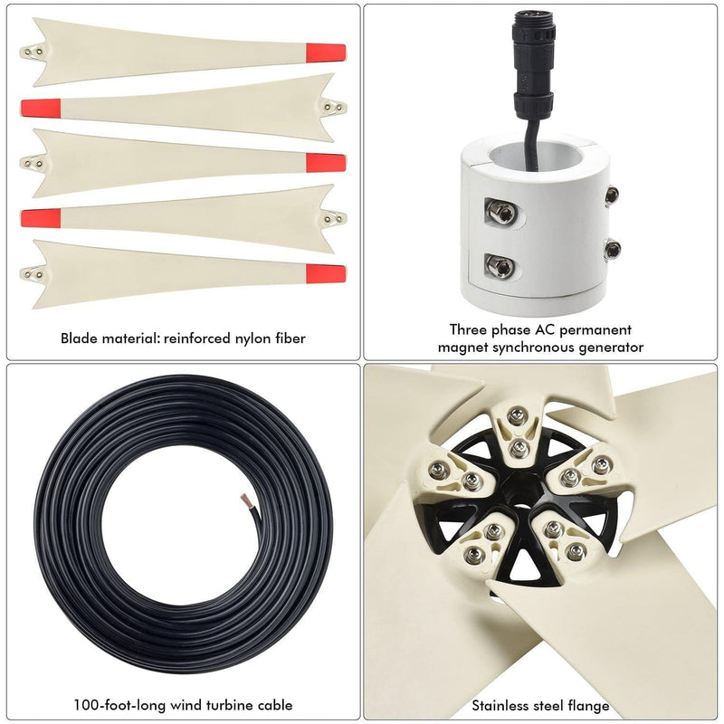 Nature’s Generator Gold – WE System (1800W Solar & Wind Power Generator Kit)